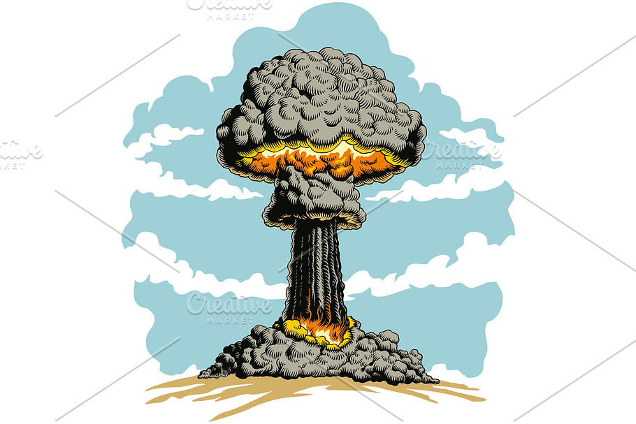 Atomic Explosion or Nuclear Test in Illustrations - product preview 8