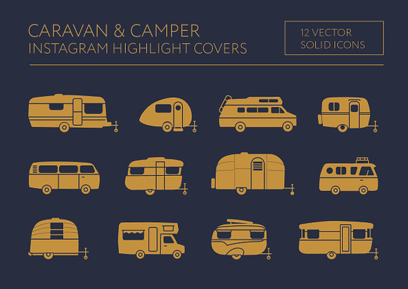 caravan & campers instagram covers in Icons - product preview 3