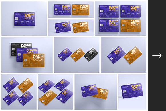 Plastic Card Mockup Set - 21 styles in Print Mockups - product preview 22