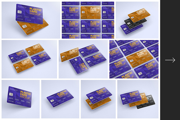 Plastic Card Mockup Set - 21 styles in Print Mockups - product preview 23