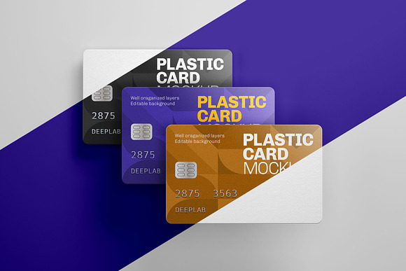 Plastic Card Mockup Set - 21 styles in Print Mockups - product preview 25