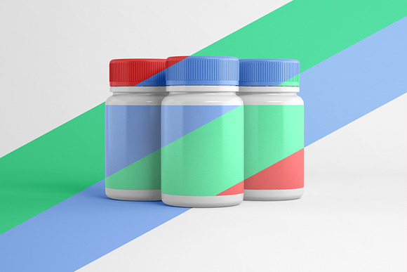 Medical Pill Bottle Mockup - 11 set in Product Mockups - product preview 14