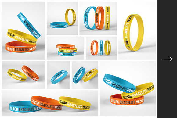 Silicone Rubber Bracelet Mockup in Branding Mockups - product preview 13