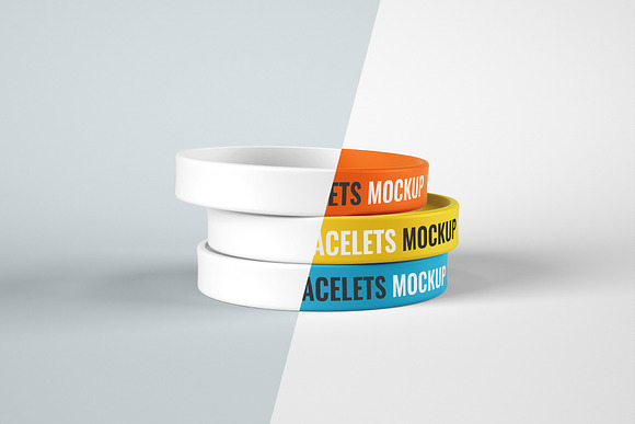 Silicone Rubber Bracelet Mockup in Branding Mockups - product preview 14