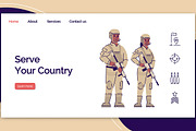 Army service landing page template