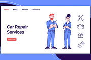 Car repair service landing page