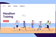 Marathon training landing page