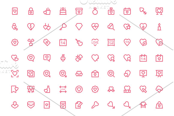 250 Love and Romance Line Icons in Graphics - product preview 1