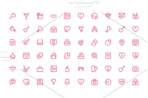 250 Love and Romance Line Icons in Graphics - product preview 3
