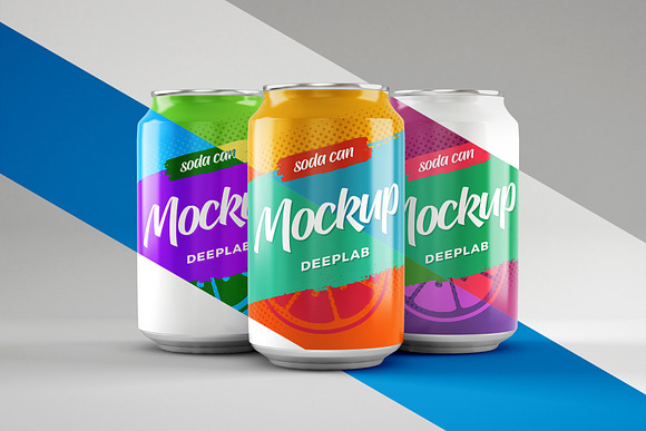 Soda Can Mockup Set in Product Mockups - product preview 15