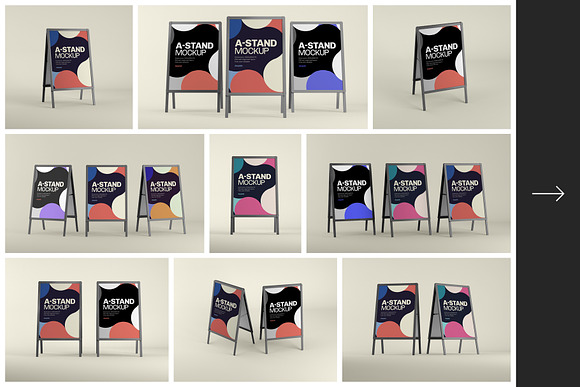 Advertising A-Stand Mockup Set in Print Mockups - product preview 10