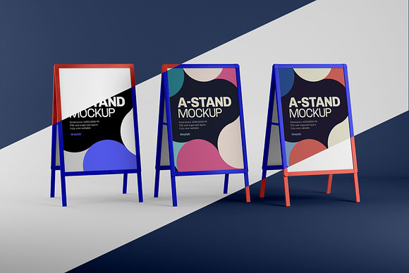 Advertising A-Stand Mockup Set in Print Mockups - product preview 12