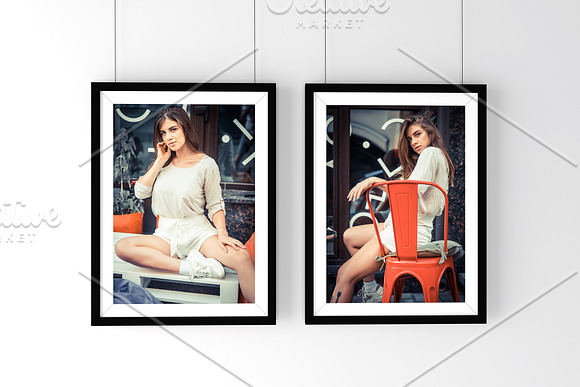 12 Wood Photo Frames Mock-up. in Branding Mockups - product preview 5