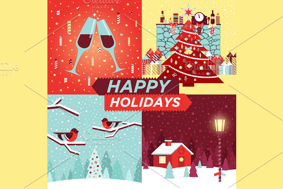 Merry Christmas Postcard in Illustrations - product preview 8