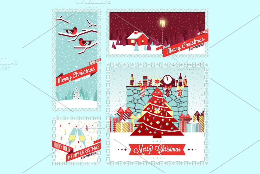 Merry Christmas Postcard in Illustrations - product preview 8