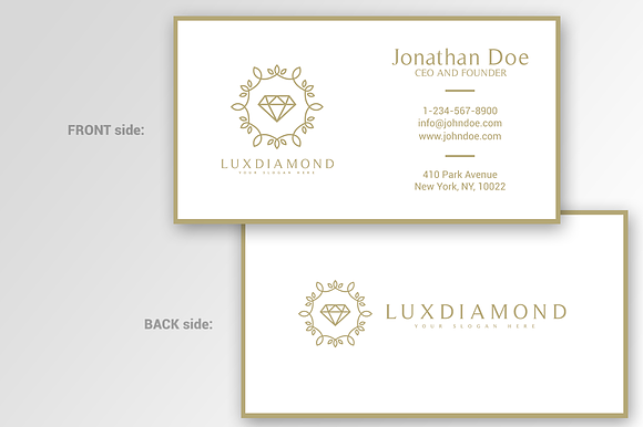 LuxDiamond Logo + Business Card Free in Logo Templates - product preview 7