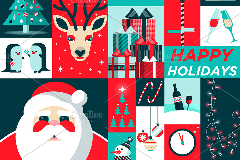 Christmas icons in Illustrations - product preview 8