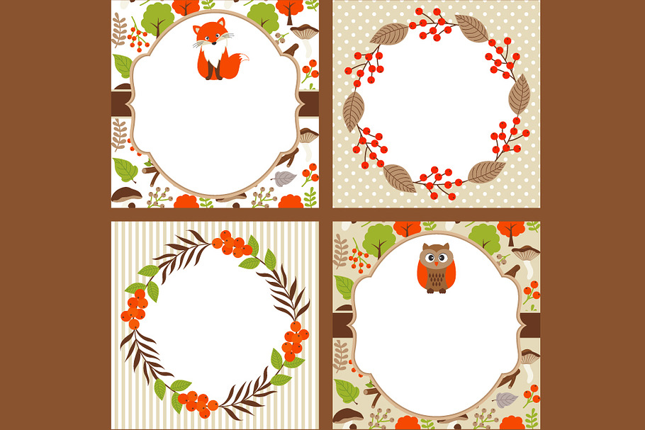 Woodland Cards in Illustrations - product preview 8