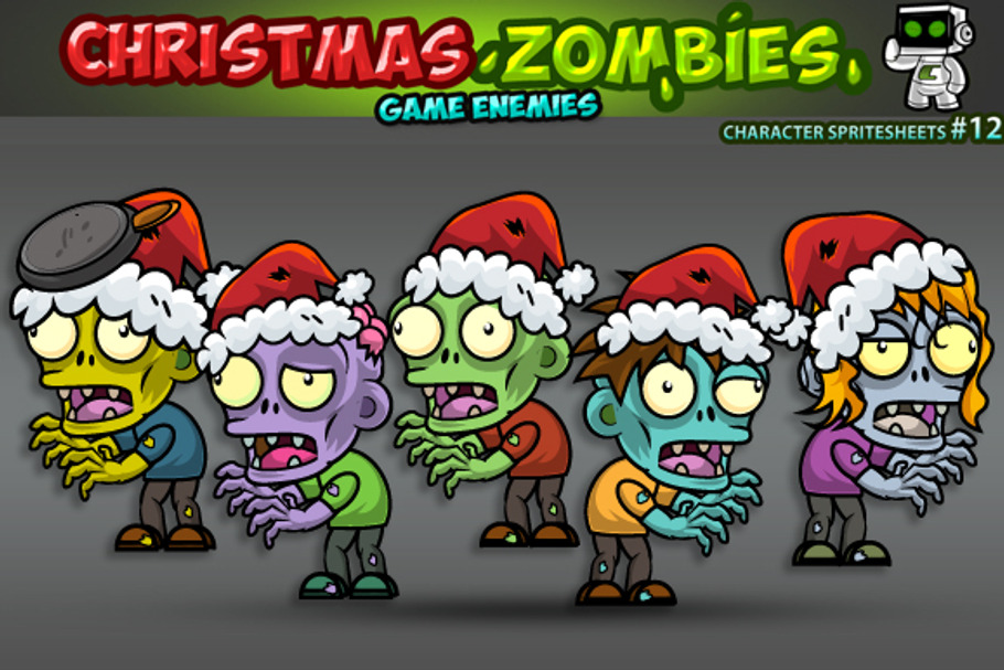 Christmas Zombies Character Sprites in Illustrations - product preview 8