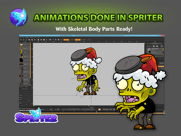 Christmas Zombies Character Sprites in Illustrations - product preview 2