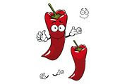 Cartoon red pepper vegetable