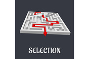 Labyrinth with the word Selection be