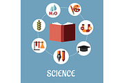 Education and science flat design