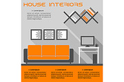 House interior infographic vector te