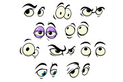 Cartoon eyes with different expressi