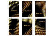 Business cards set with golden dots