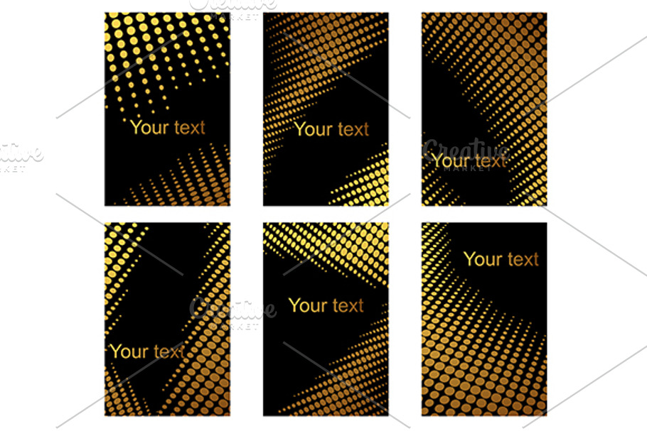 Business cards set with golden dots in Graphics - product preview 8