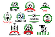 Set of football club badges and embl