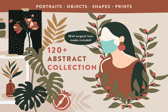 Abstract Portraits & Elements in Illustrations - product preview 10