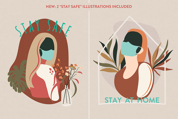Abstract Portraits & Elements in Illustrations - product preview 12