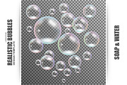 Realistic Soap And Water Bubbles