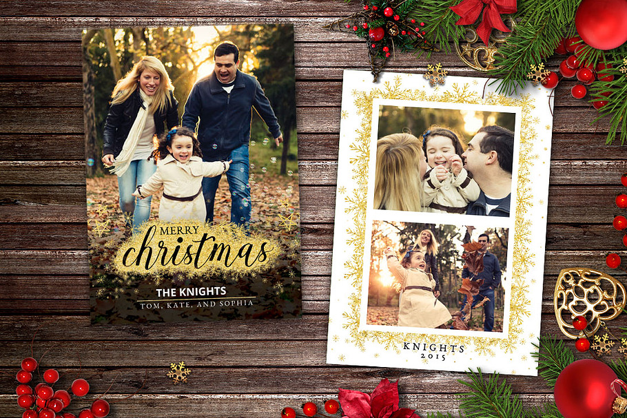 Christmas Card Template - Shimmer