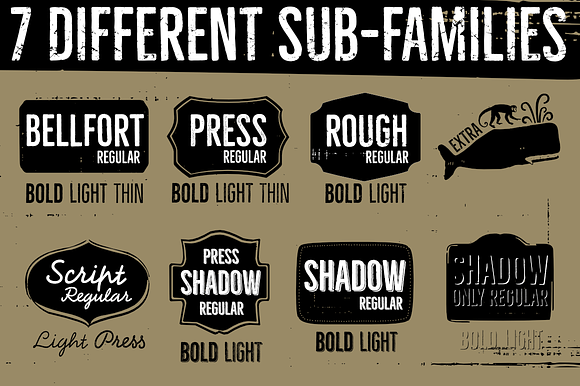 Bellfort family - 25 fonts in Display Fonts - product preview 4