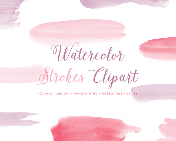 Watercolor Paint Brush Strokes PNG in Objects - product preview 1