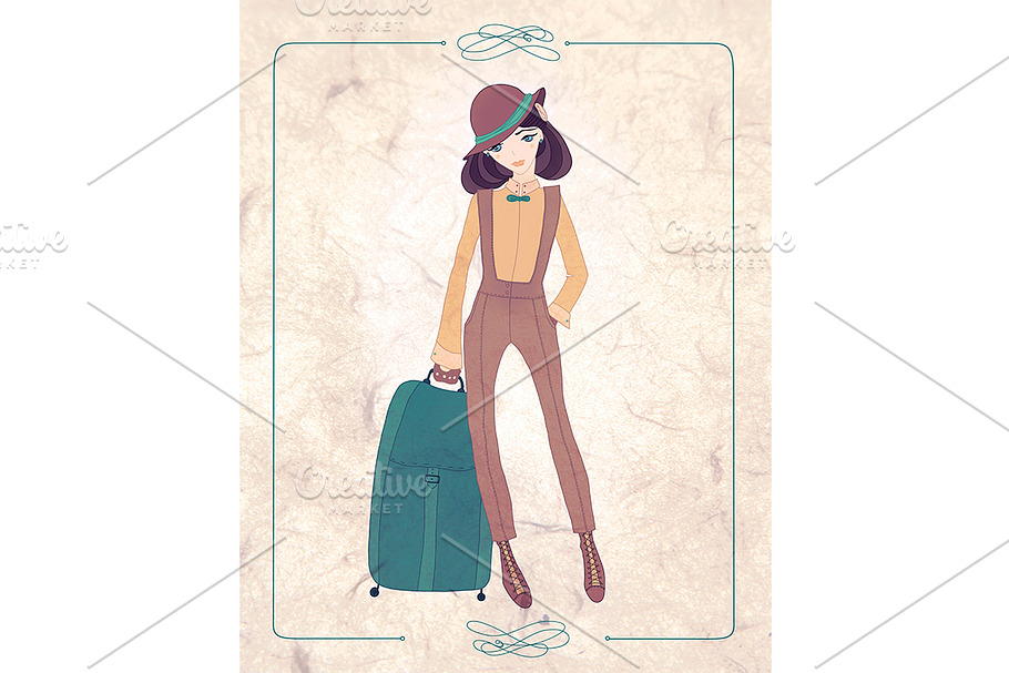 Retro travel. in Illustrations - product preview 8