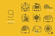 Connection flat design: agriculture