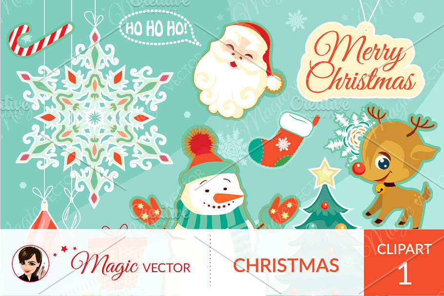 Christmas clipart commercial use