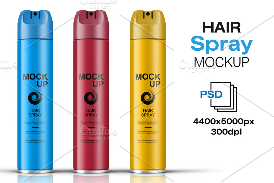 Hair Spray Bottle Mockup Vol. 6 in Product Mockups - product preview 8