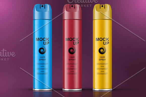 Hair Spray Bottle Mockup Vol. 6 in Product Mockups - product preview 1