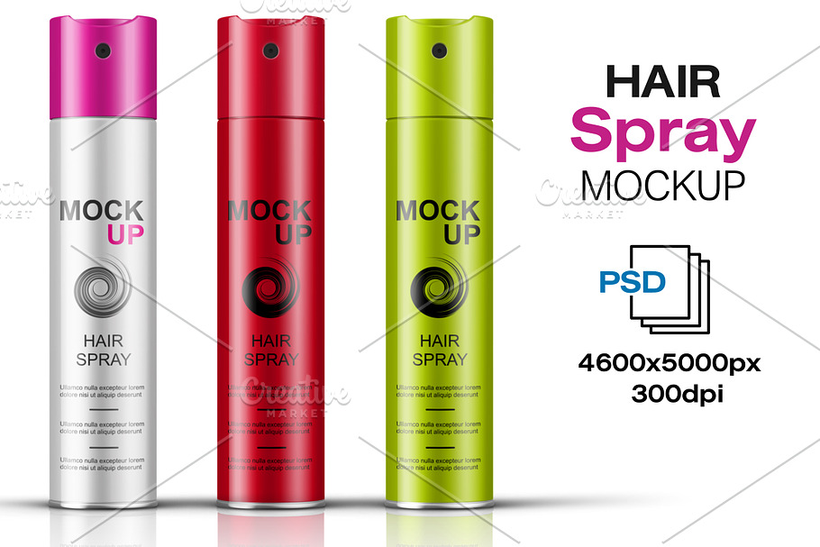 Hair Spray Bottle Mockup Vol. 7 in Product Mockups - product preview 8