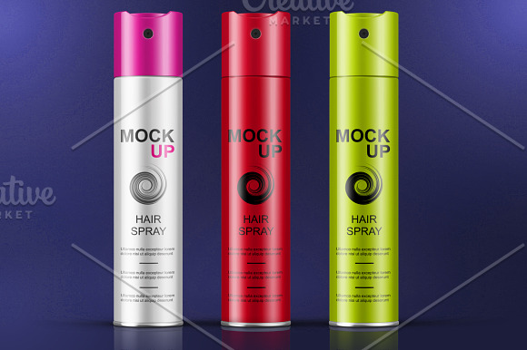 Hair Spray Bottle Mockup Vol. 7 in Product Mockups - product preview 1