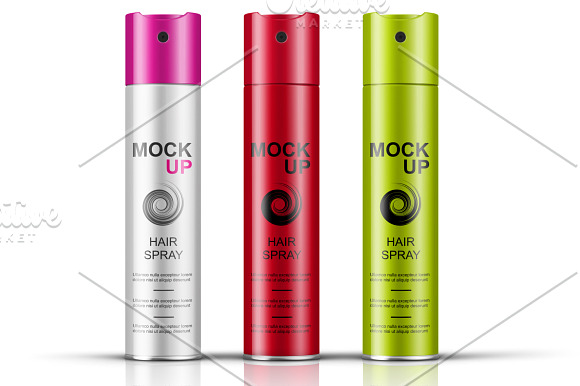 Hair Spray Bottle Mockup Vol. 7 in Product Mockups - product preview 2