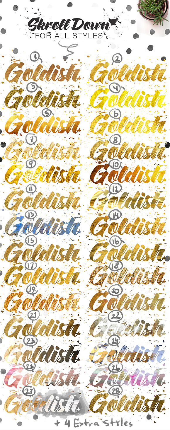 Goldish Kit. For Illustrator+Extras in Photoshop Layer Styles - product preview 1