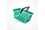 Shopping Basket Set. Vector