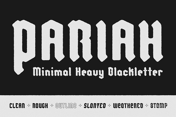 Pariah - Minimal Heavy Blackletter in Blackletter Fonts - product preview 4