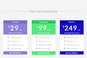 Flat Pricing Table Template